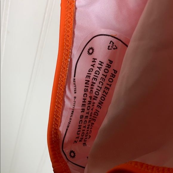 NWT CupShe orange white swimsuit - Picture 3 of 4